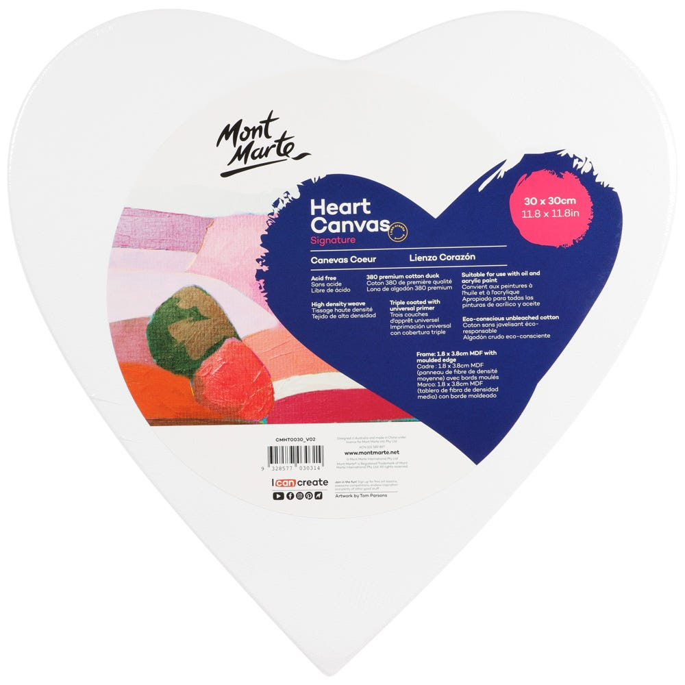 Mont Marte Canvas Heart Shaped image 3