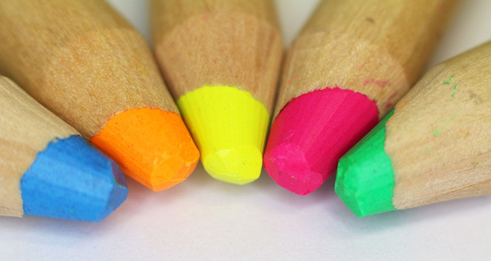 Mont Marte Jumbo Neon Pencils with Sharpener 6pce image 4