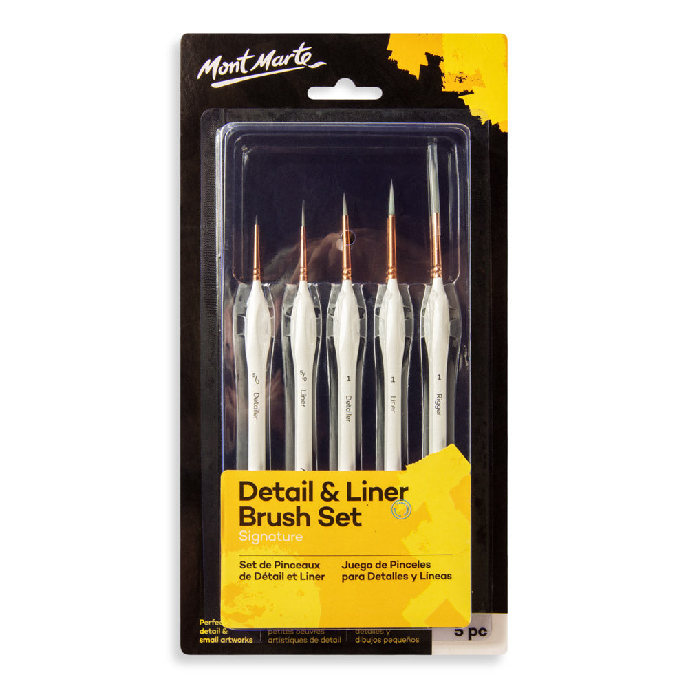 Mont Marte Detailer/Liner Brush Set 5pce image 10