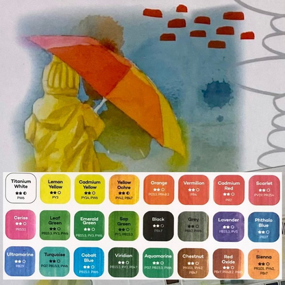 Mont Marte Premium Watercolour Half Pan Set 28pce image 5