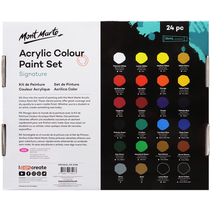 Mont Marte Acrylic Colour Paint Set 24pc x 36ml image 5