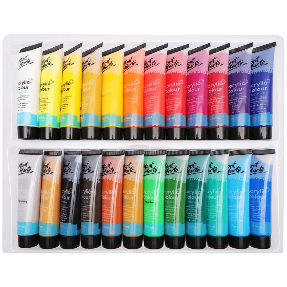 Mont Marte Acrylic Colour Paint Set 24pc x 36ml image 9