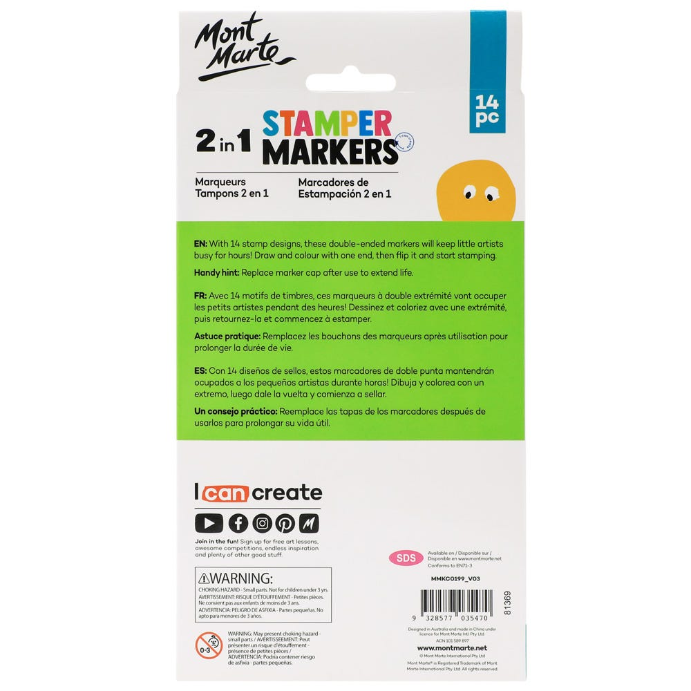 Mont Marte 2 in 1 Stamper Markers 14pce image 4