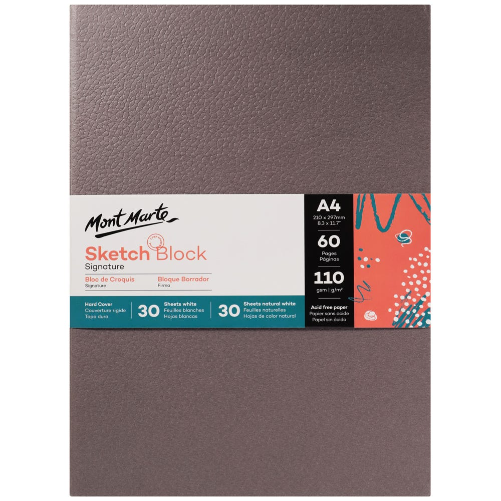 Mont Marte Signature Sketch Block Hard Cover A4 60 sheets image 3