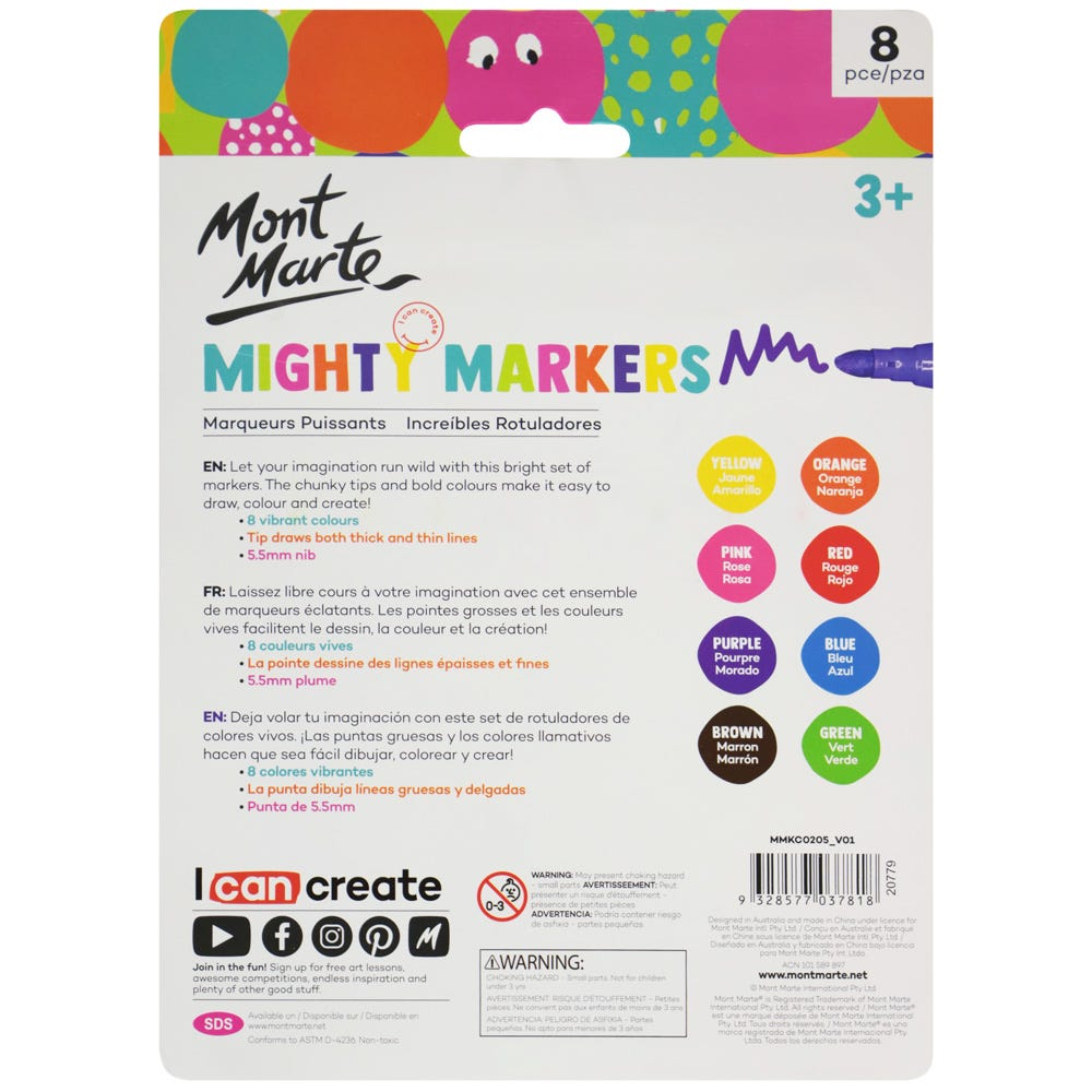 Mont Marte Mighty Markers 8pce image 7