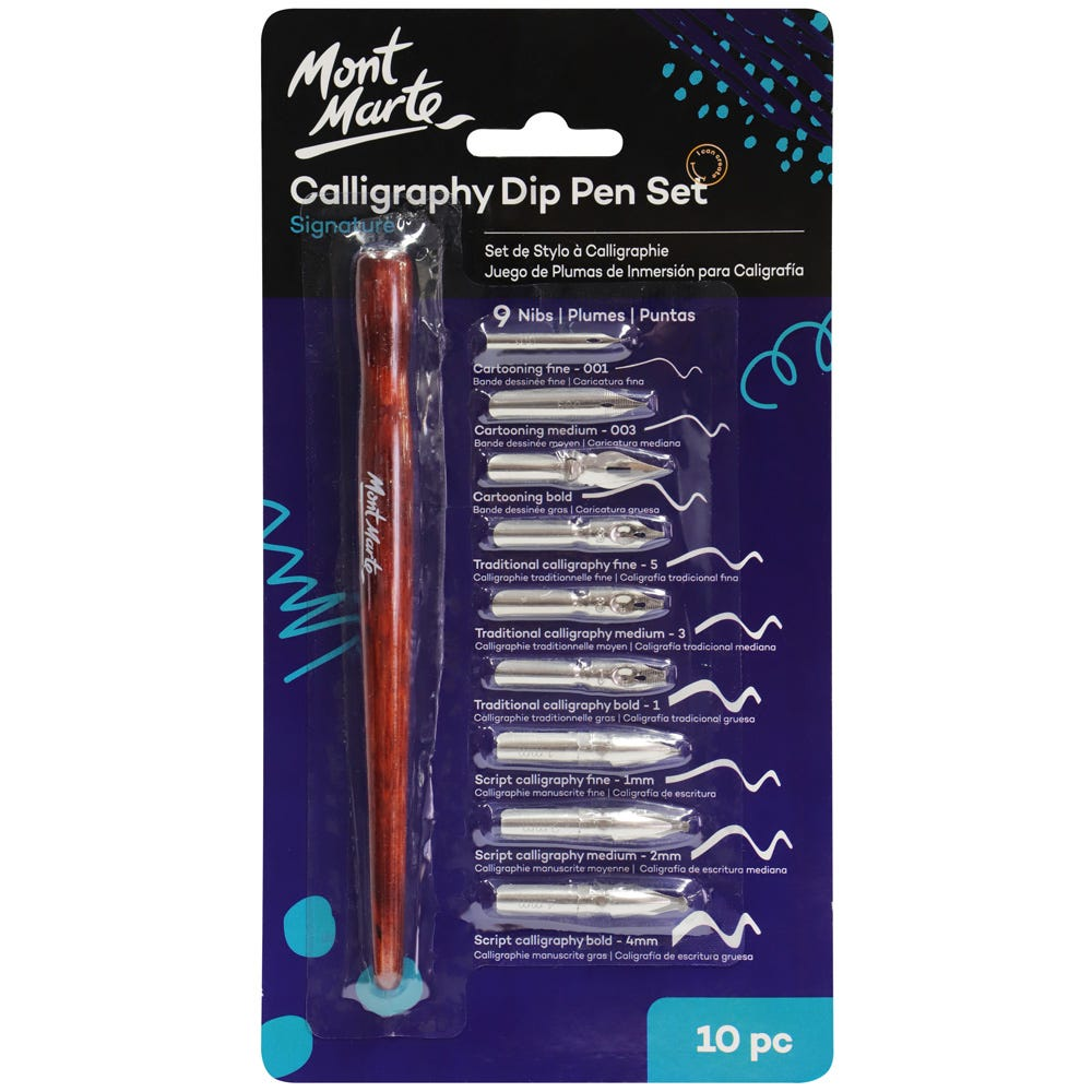 Mont Marte Calligraphy Dip Pen Set - 9 nib image 7
