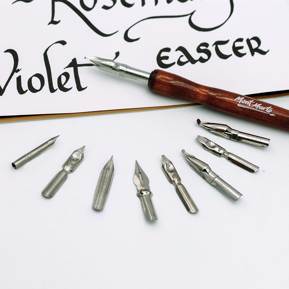 Mont Marte Calligraphy Dip Pen Set - 9 nib image 5
