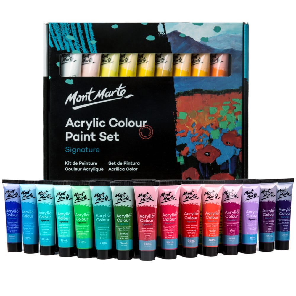 Mont Marte Acrylic Colour Paint Set 36pc x 36ml image 4