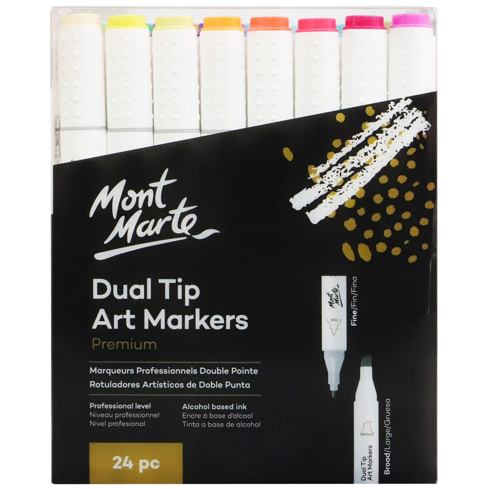 Mont Marte Dual Tip Alcohol Markers 24pce image 4