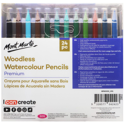 Mont Marte Woodless Watercolour Pencils 24pce image 6