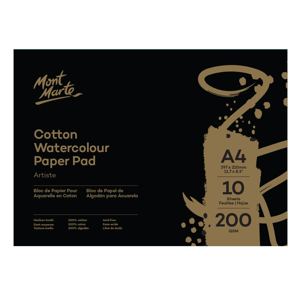 Mont Marte Cotton Watercolour Paper 200gsm 10 sheets image 10
