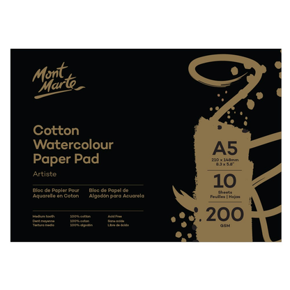 Mont Marte Cotton Watercolour Paper 200gsm 10 sheets image 7