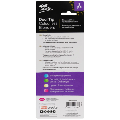 Mont Marte Dual Tip Colourless Alcohol Blenders 2pc image 4