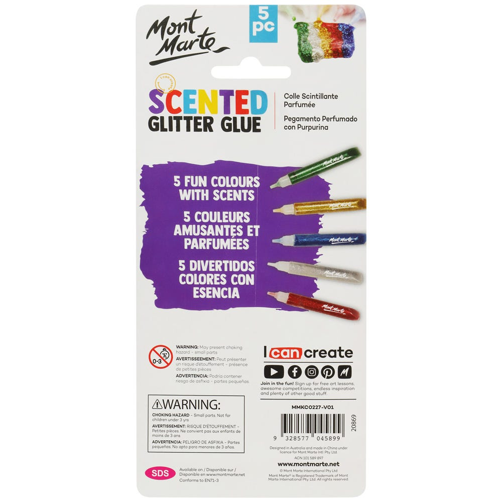 Mont Marte Scented Glitter Glue 5pc image 3