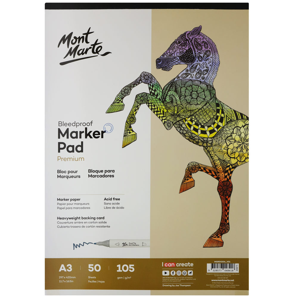 Mont Marte Bleedproof Marker Pad 105gsm 50 sheets image 4