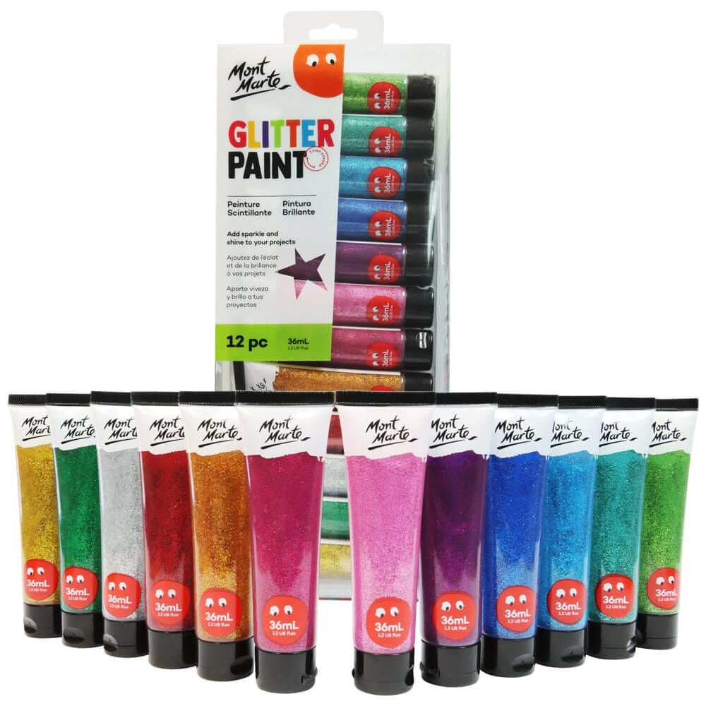 Mont Marte Glitter Paint 12pc x 36ml image 6