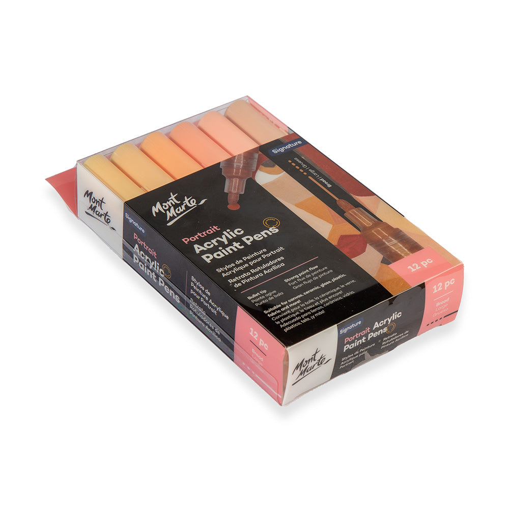 Mont Marte Acrylic Paint Pens Broad Tip 12pc - Portrait image 14
