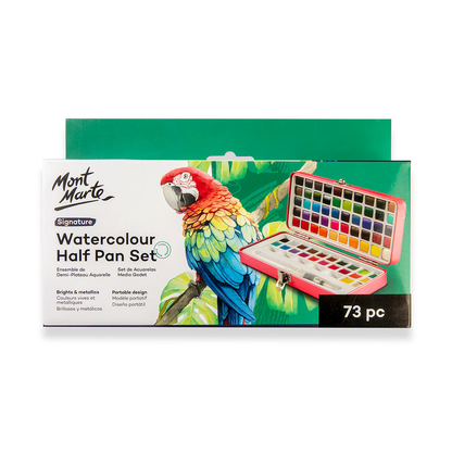 Mont Marte Watercolour Half Pan Set 73pc in Tin image 5