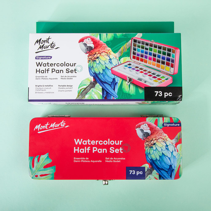 Mont Marte Watercolour Half Pan Set 73pc in Tin image 6
