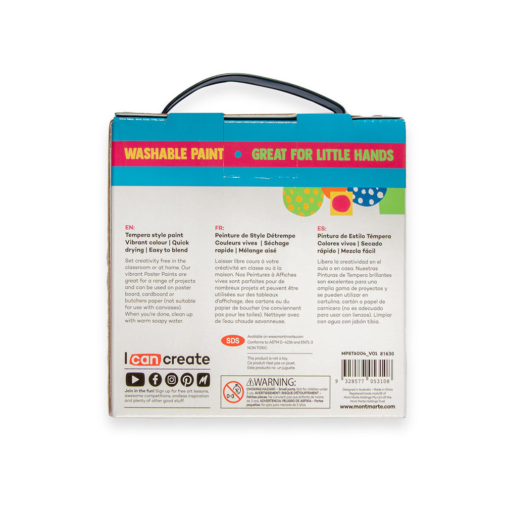 Mont Marte Poster Paint Set 12pc x 60ml image 6