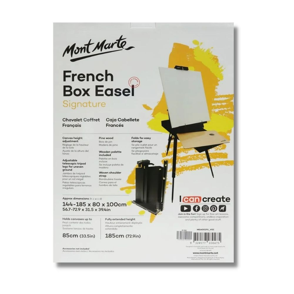 Mont Marte Black French Box Easel