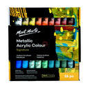 Mont Marte Metallic Acrylic Colour Paint Set 36pc x 36ml