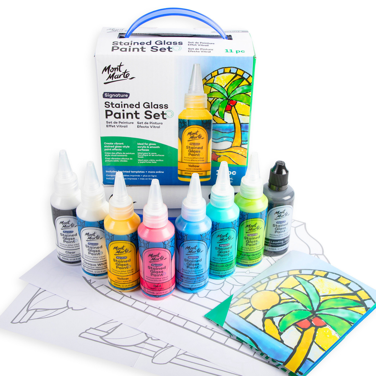 Mont Marte Stained Glass Paint Set 11pc