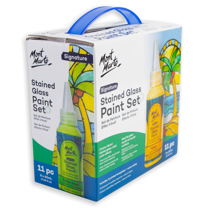 Mont Marte Stained Glass Paint Set 11pc