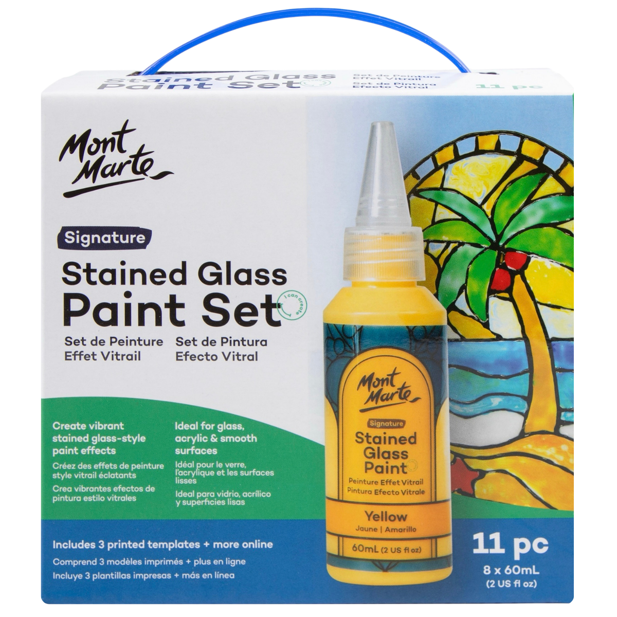Mont Marte Stained Glass Paint Set 11pc Default Title