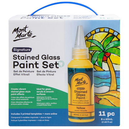 Mont Marte Stained Glass Paint Set 11pc Default Title