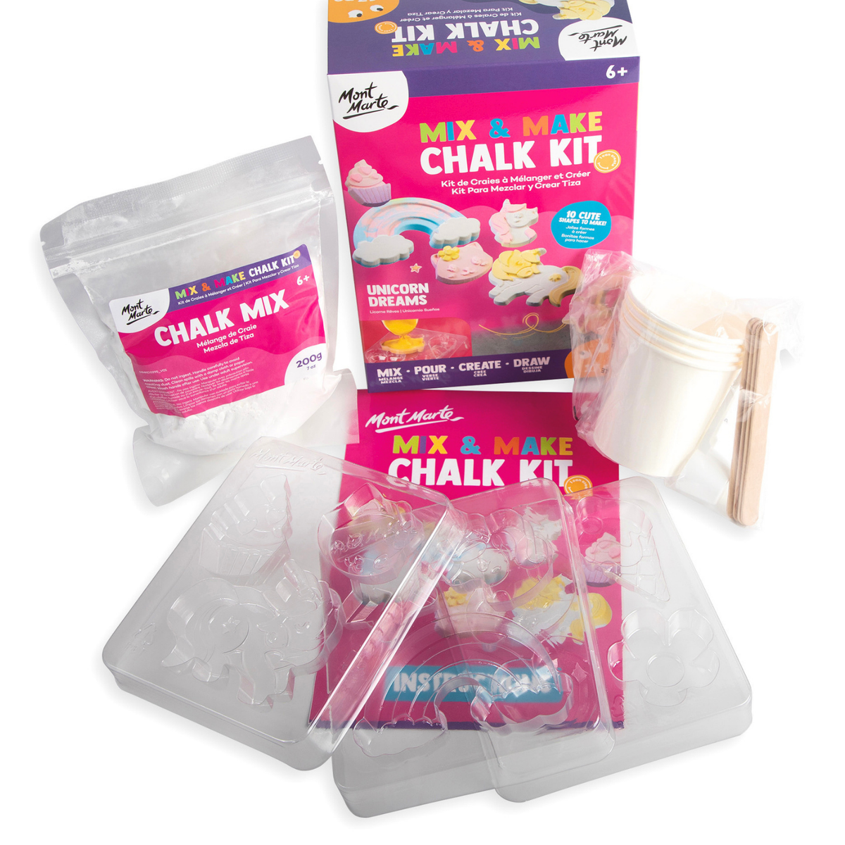 Mont Marte Mix & Make Chalk Kit - Unicorn Dreams 17pc