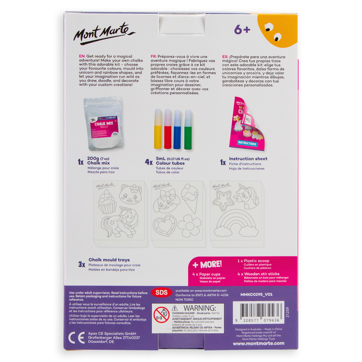 Mont Marte Mix & Make Chalk Kit - Unicorn Dreams 17pc