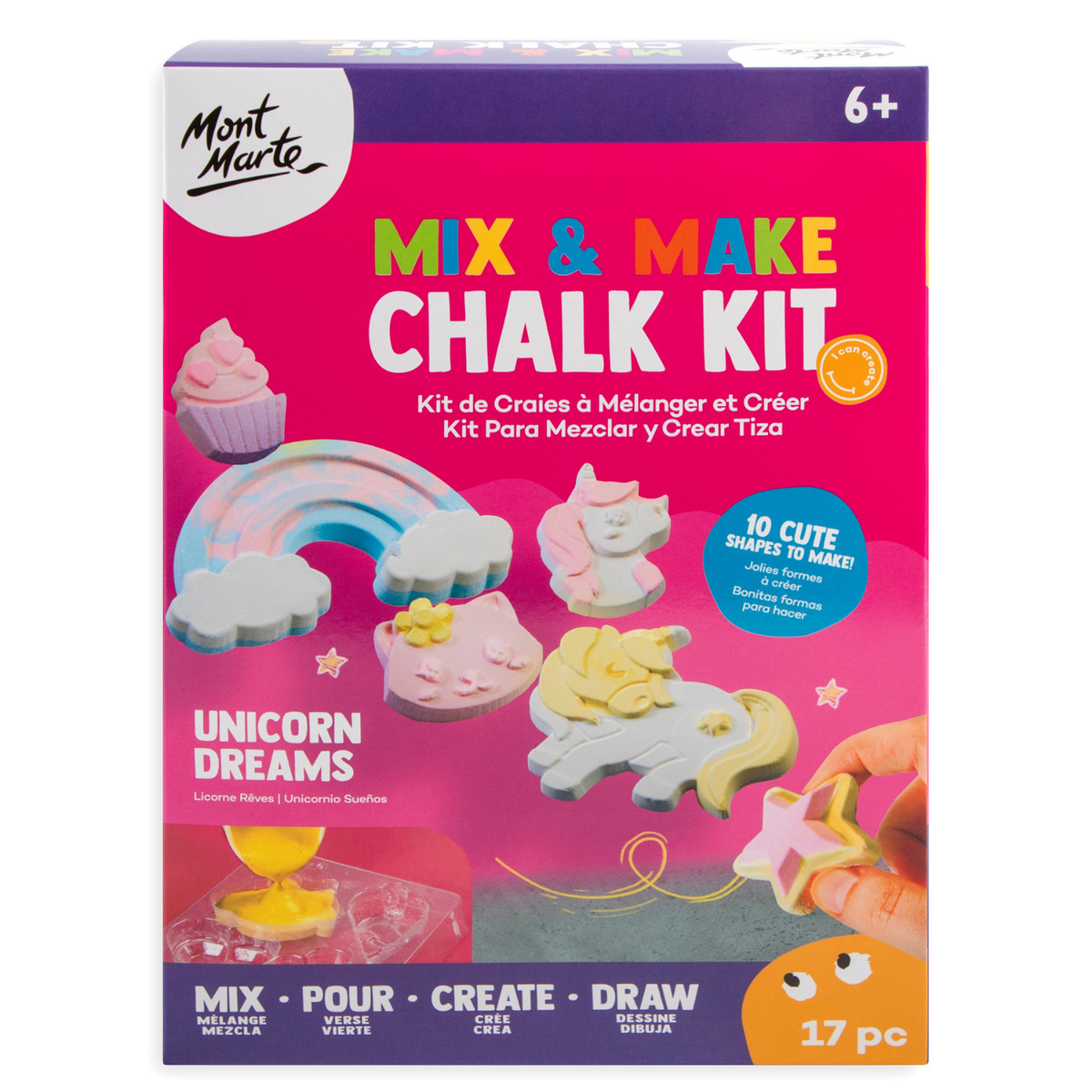 Mont Marte Mix & Make Chalk Kit - Unicorn Dreams 17pc Default Title