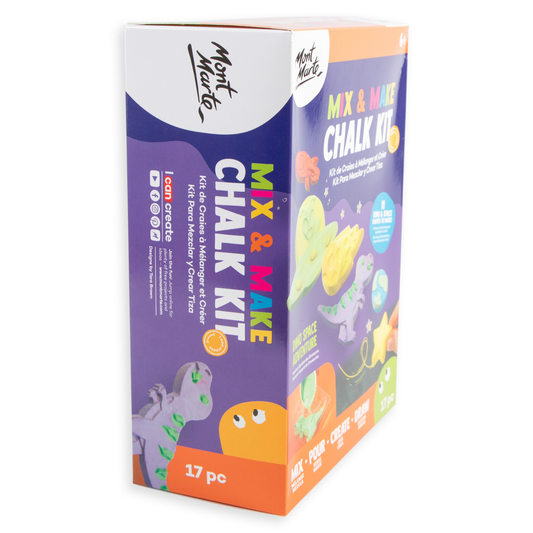 Mont Marte Mix & Make Chalk Kit - Dino Space Adventure 17pc