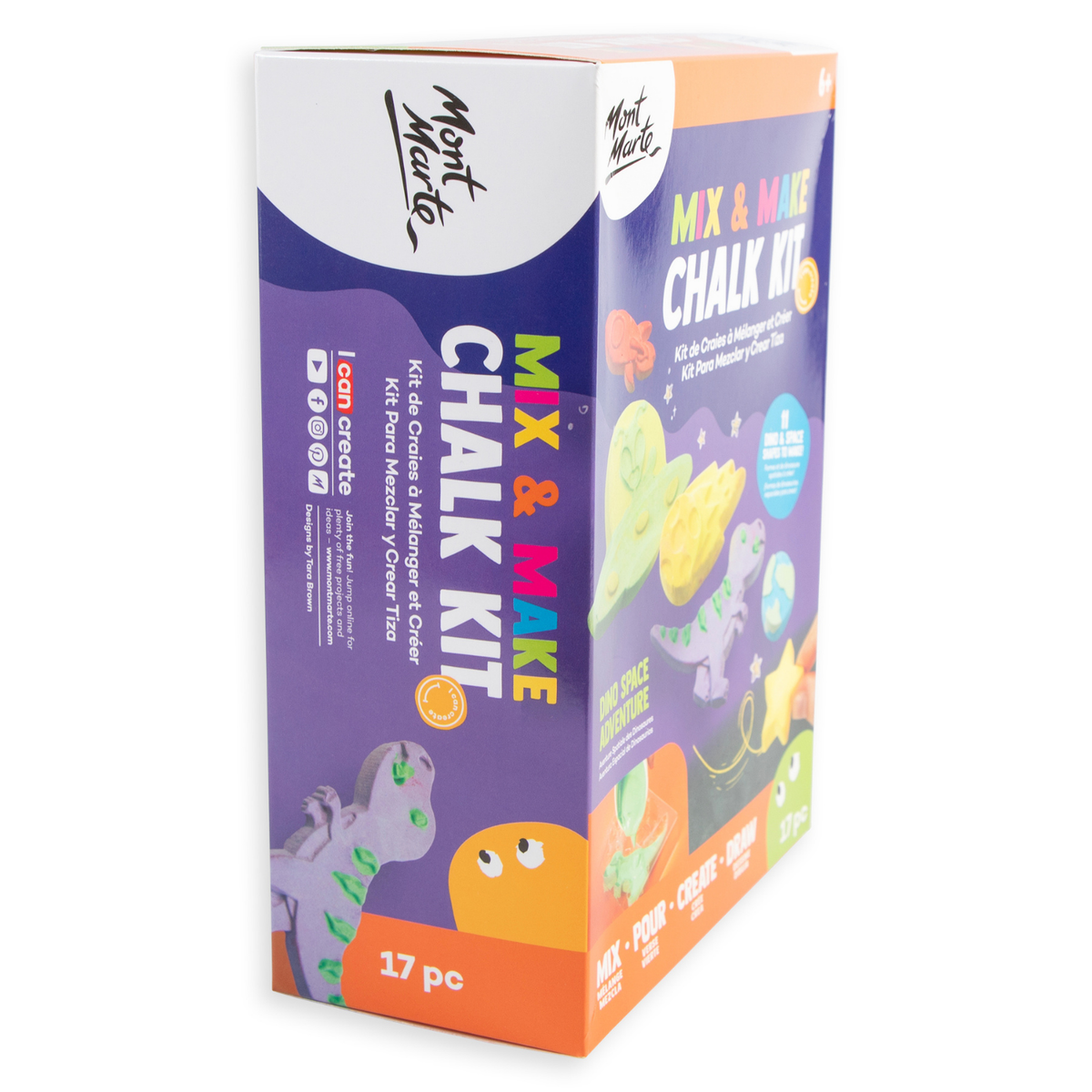 Mont Marte Mix & Make Chalk Kit - Dino Space Adventure 17pc