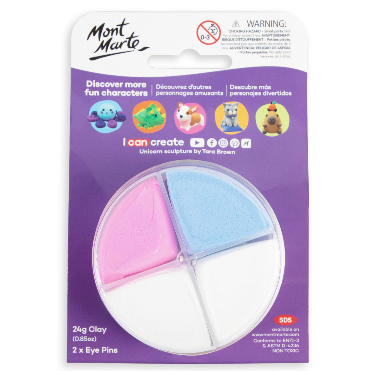 Mont Marte Creative Clay Make Me - Unicorn