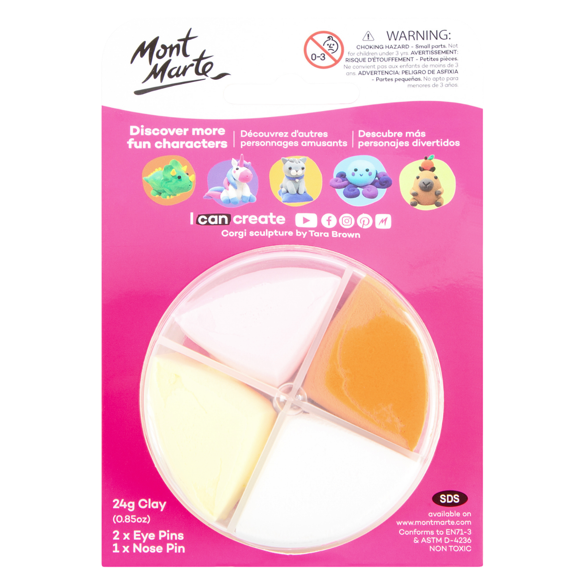 Mont Marte Creative Clay Make Me - Corgi