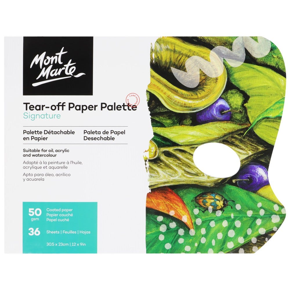Mont Marte Tear Off Paper Palette Pad 36 sheet Default Title