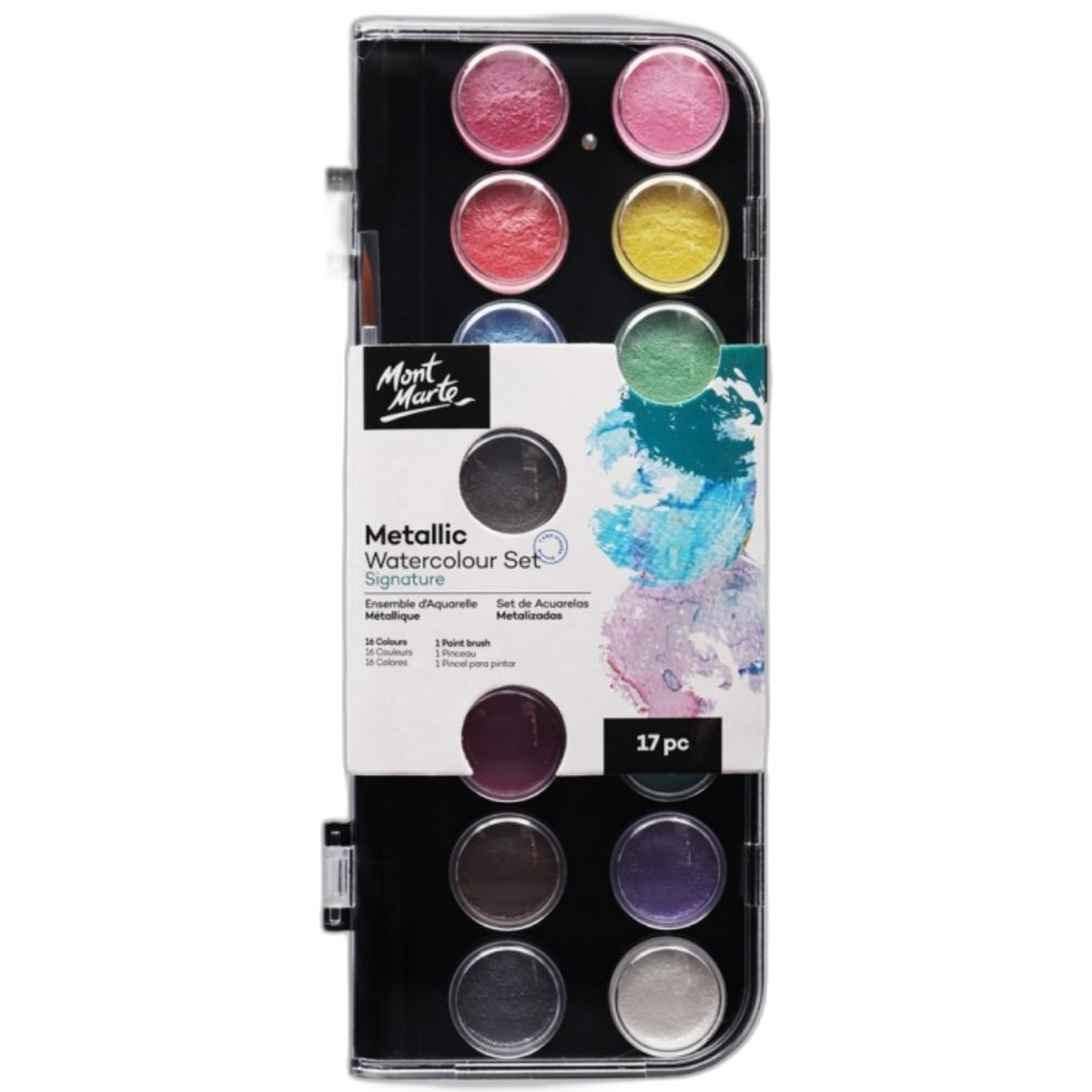 Mont Marte Metallic Watercolour Cake Set 17pc