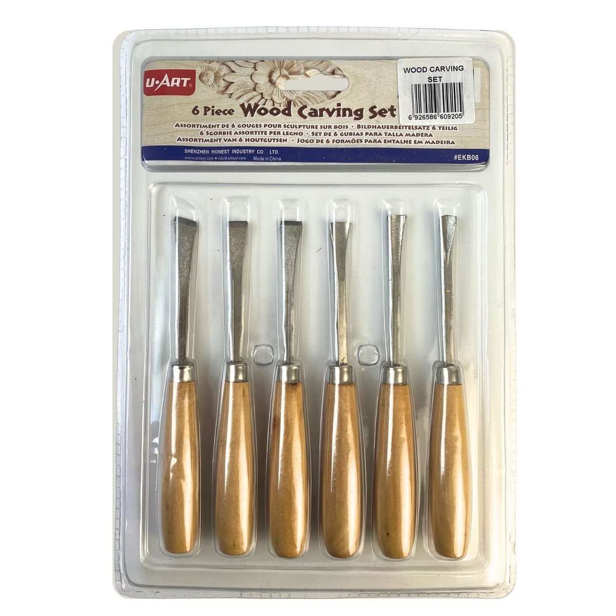 U-Art Wood Carving Set 6pce image 3