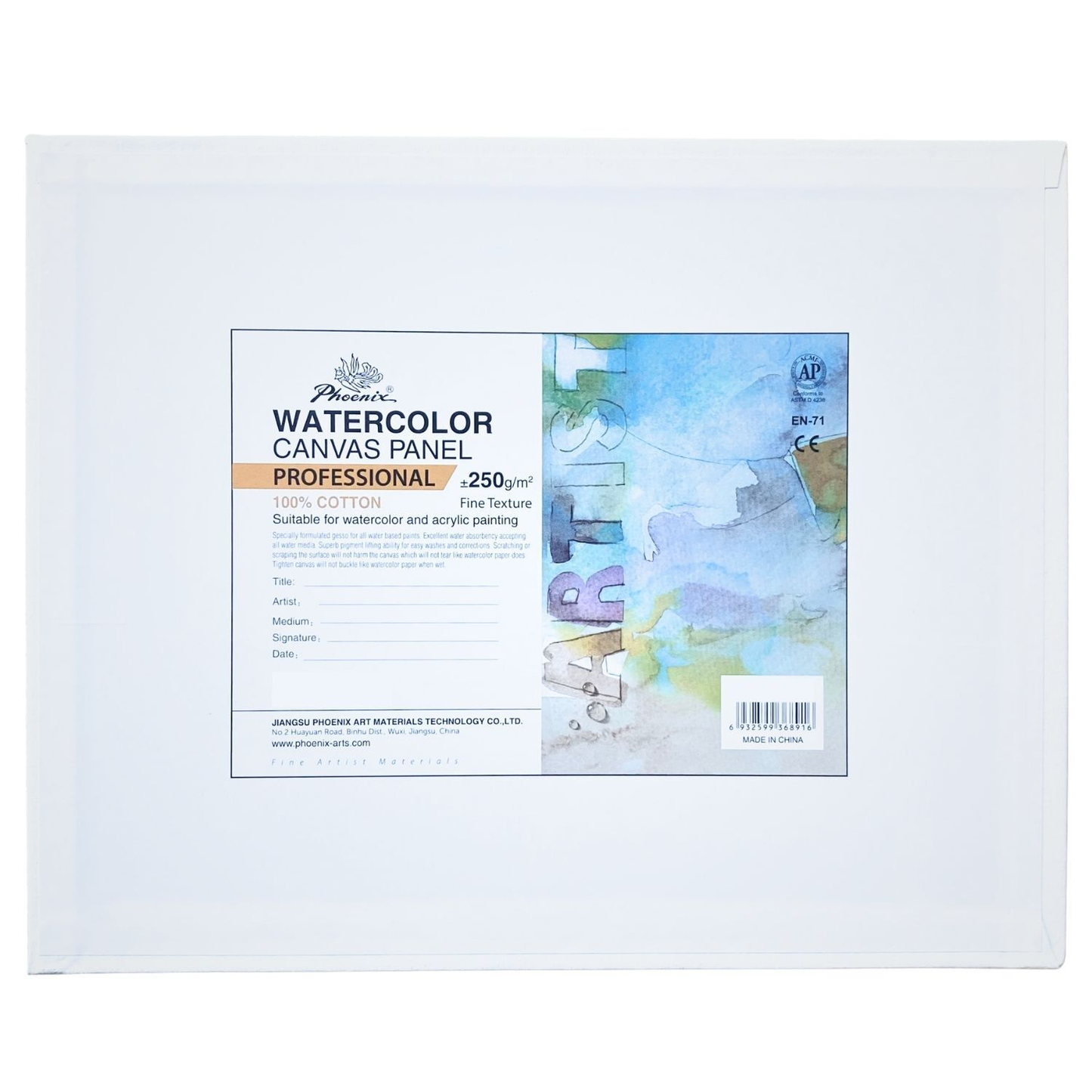 Phoenix Watercolour Canvas Panel 250gsm image 2