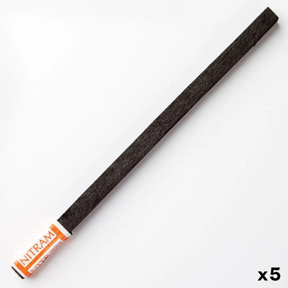 Nitram Fine Charcoal 5 x HB Medium Square 5mm image 2