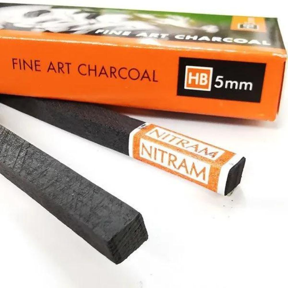 Nitram Fine Charcoal 5 x HB Medium Square 5mm image 4
