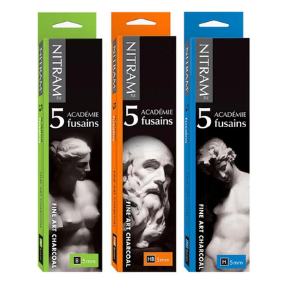 Nitram Fine Charcoal 5 x H Hard Square 5mm image 4