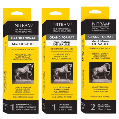 Nitram Fine Charcoal Bloc De Saule 1 x Soft Rectangular 15mmx46mmx15cm image 4