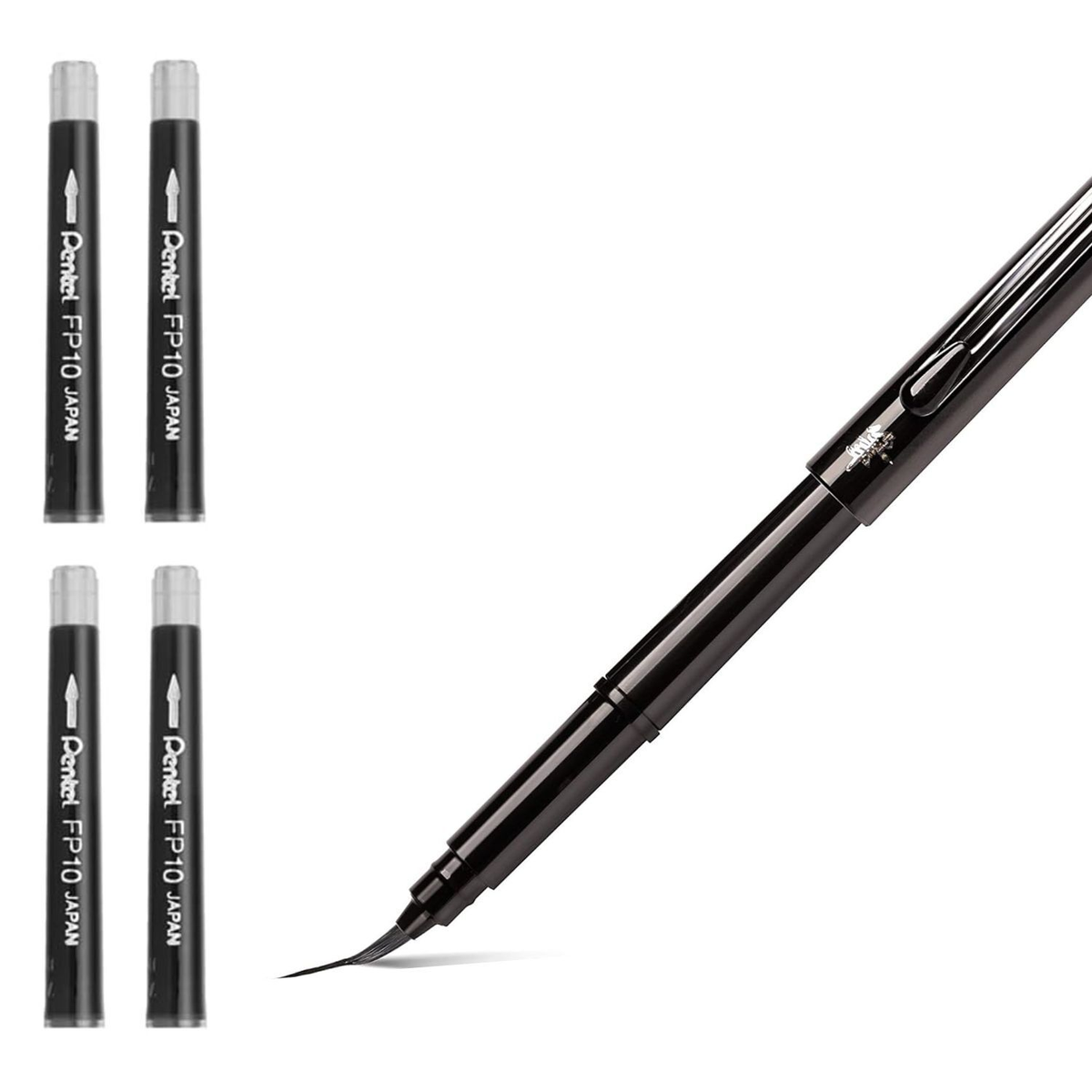 Pentel Brush Pen Cartridge refill Pkt 4 image 2