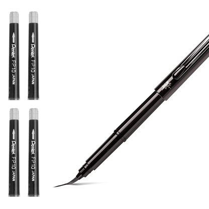 Pentel Brush Pen Cartridge refill Pkt 4 image 2
