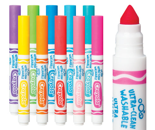 Crayola Ultra Clean Washable Markers Bright x 10