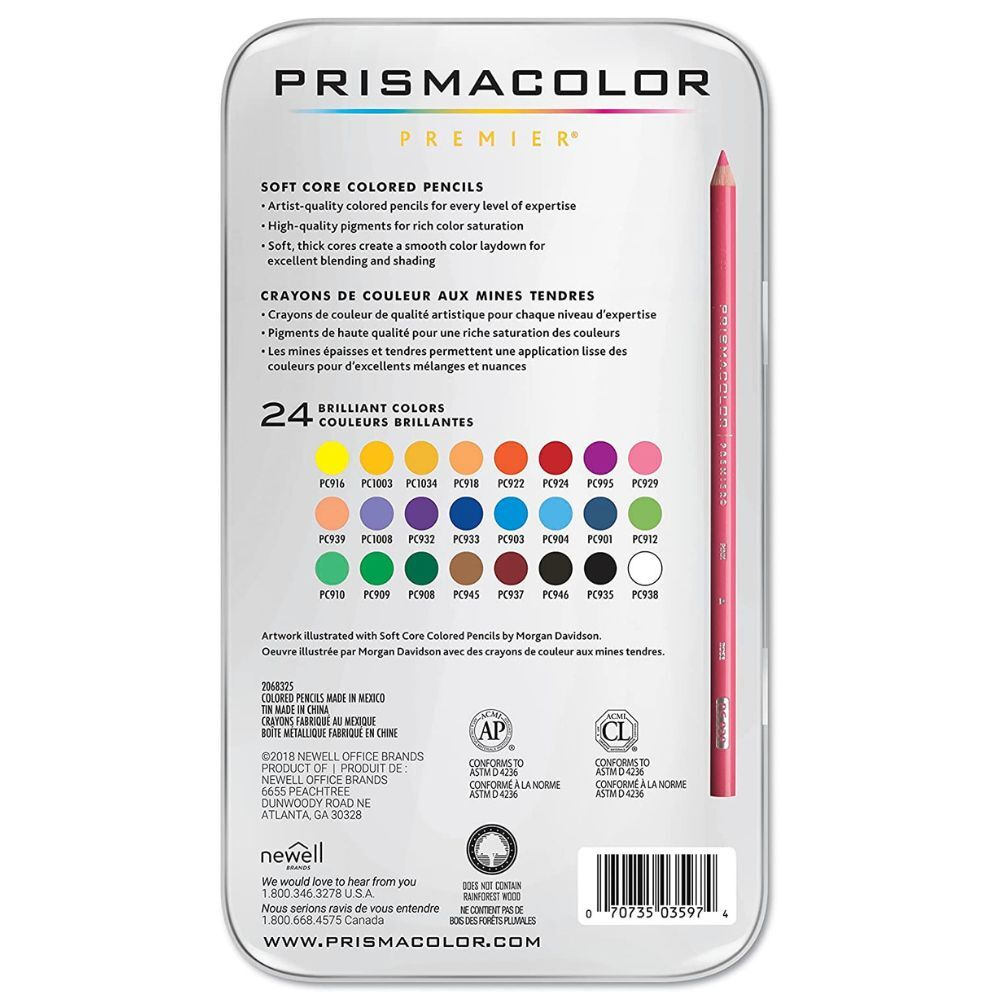 PRISMACOLOR Premier Coloured Pencil Tin of 24 image 4