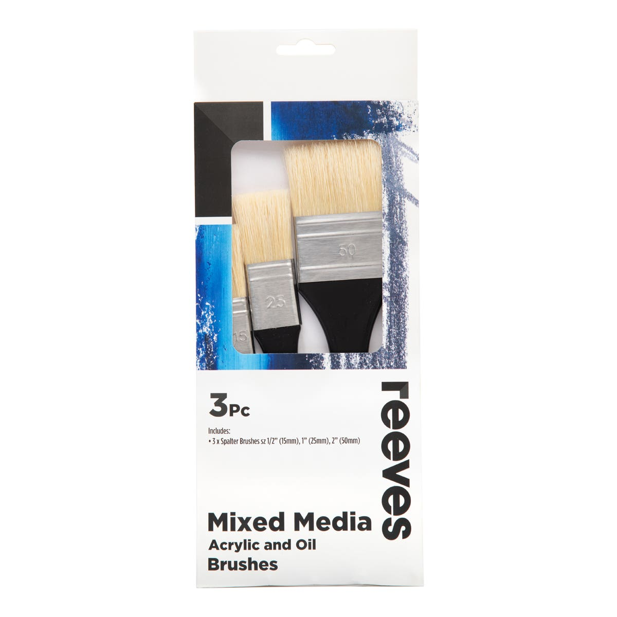 Reeves Mixed Media Brush Hog Spalter Pack of 3